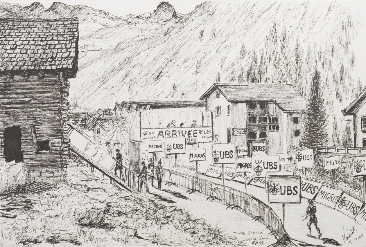 Carrera de Montaña de Sierre a Zinal, La Meta, 2009 de Vincent Alexander Booth