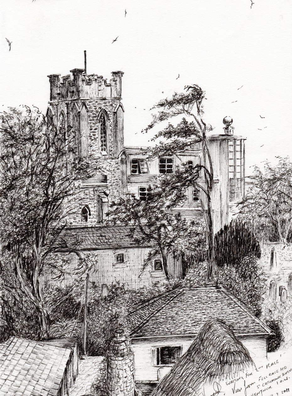 Vista desde la escuela St Catherines Ventnor I.O.W., 2011 de Vincent Alexander Booth