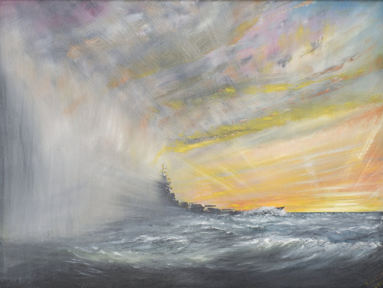 Yamato emerge del tifón del Pacífico 1944, 2010 de Vincent Alexander Booth