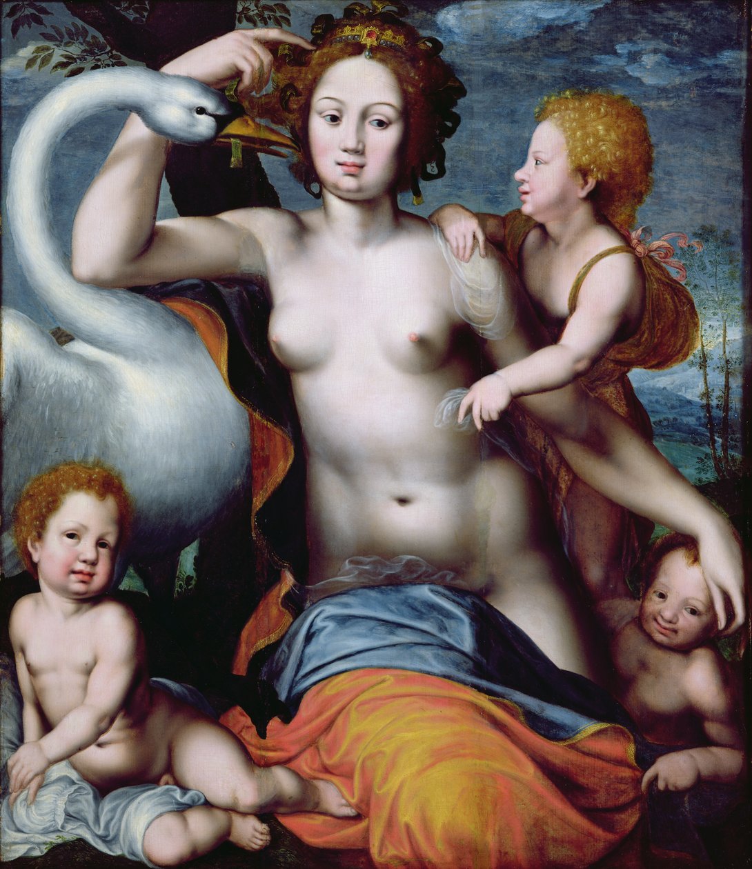Leda y el cisne de Vincent Sellaer