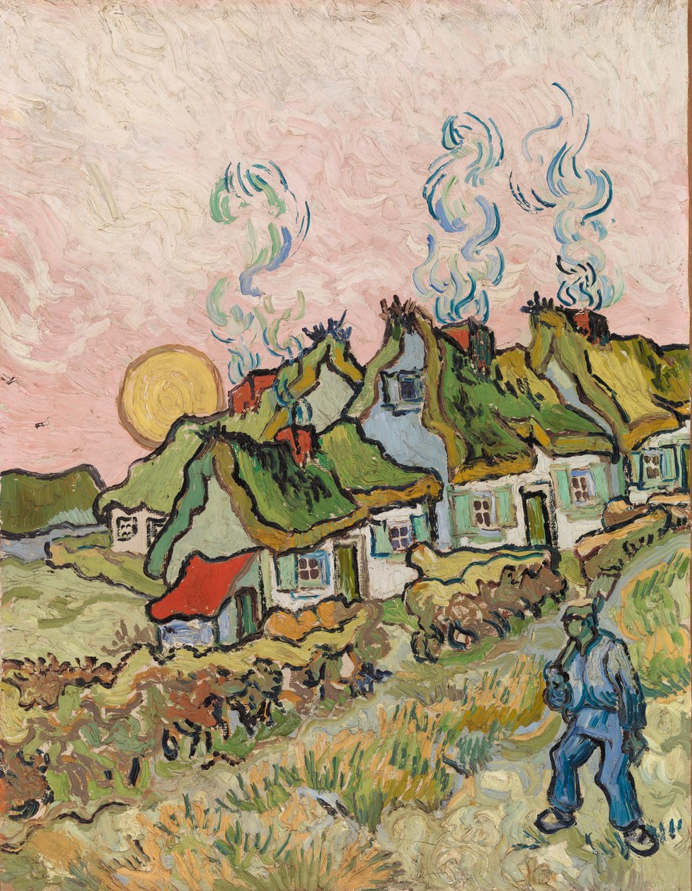 Casas y figura de Vincent van Gogh