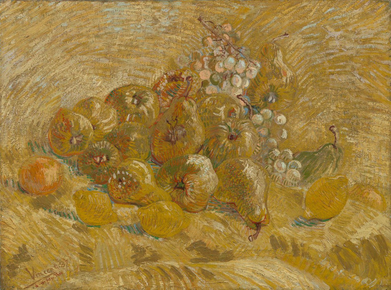 Membrillos, limones, peras y uvas de Vincent van Gogh