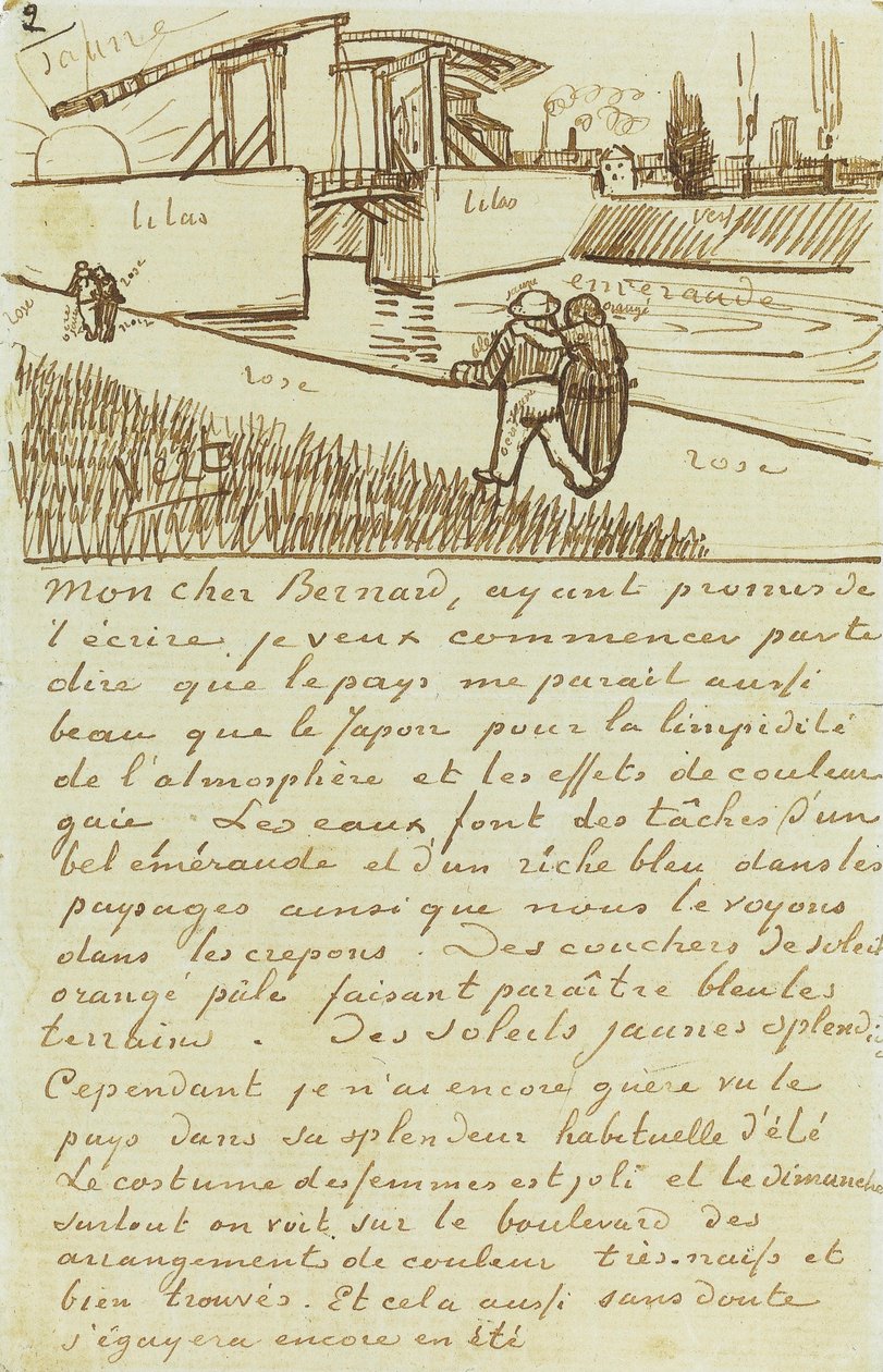 El puente Langlois en Arles (El puente levadizo) de Vincent van Gogh