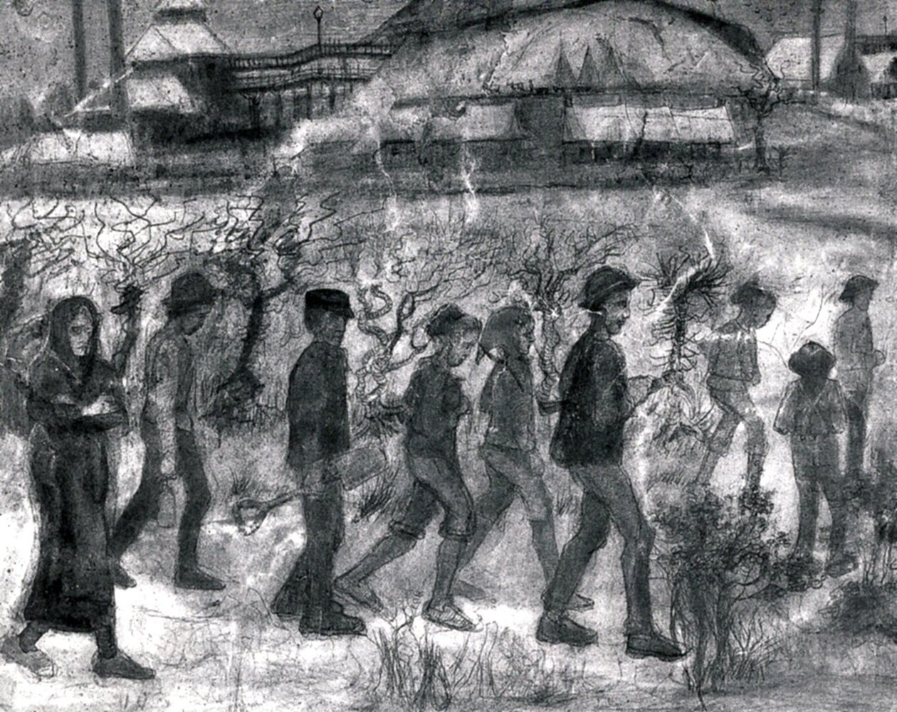 Mineros - Cuesmes de Vincent van Gogh