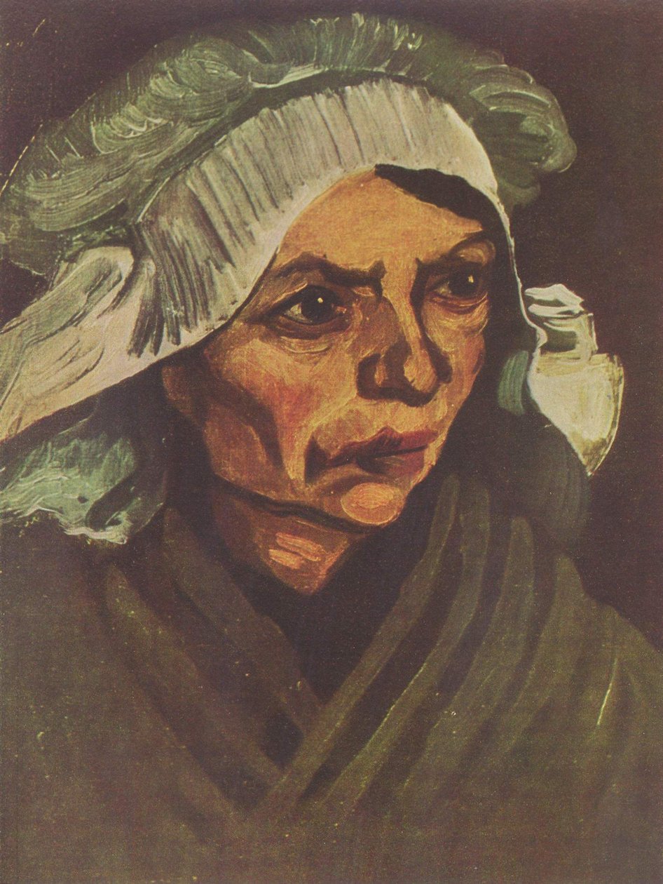 Retrato de una campesina con cofia blanca de Vincent van Gogh