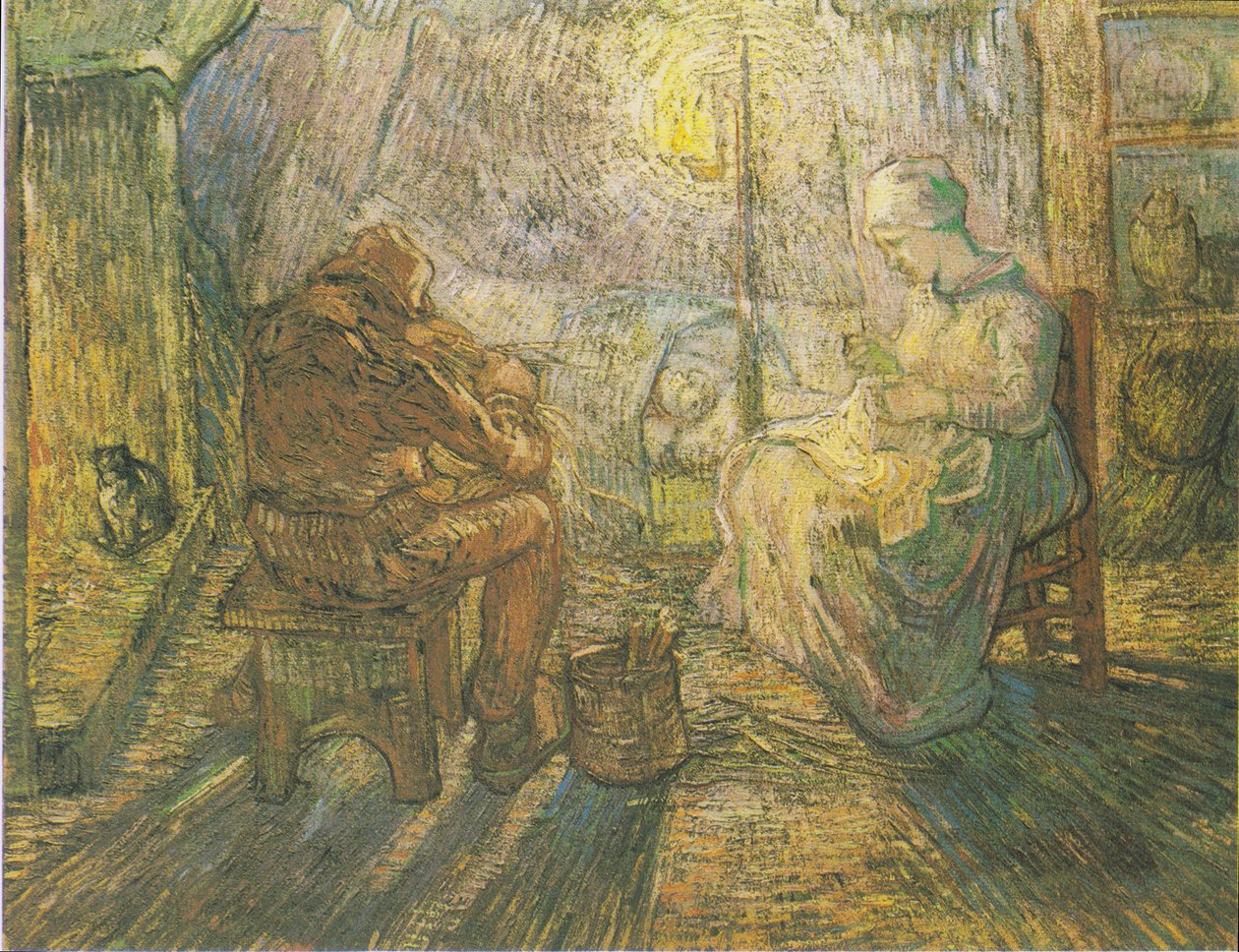 Hora de la tarde (después de Millet) de Vincent van Gogh