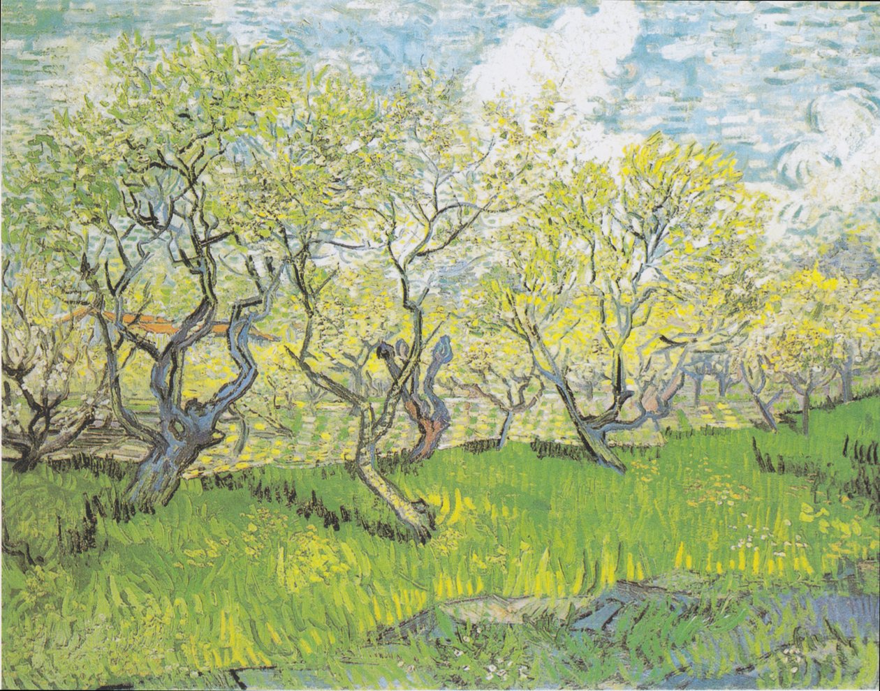 Huerto en flor de Vincent van Gogh