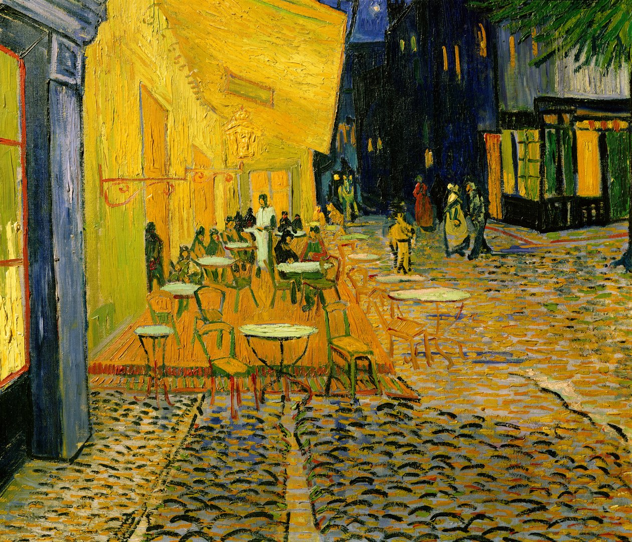 Terraza de café, Place du Forum, Arles (detalle) de Vincent van Gogh