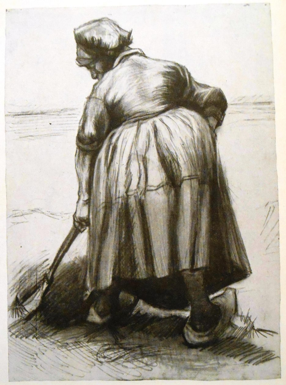 Campesino cavando, visto desde atrás de Vincent van Gogh