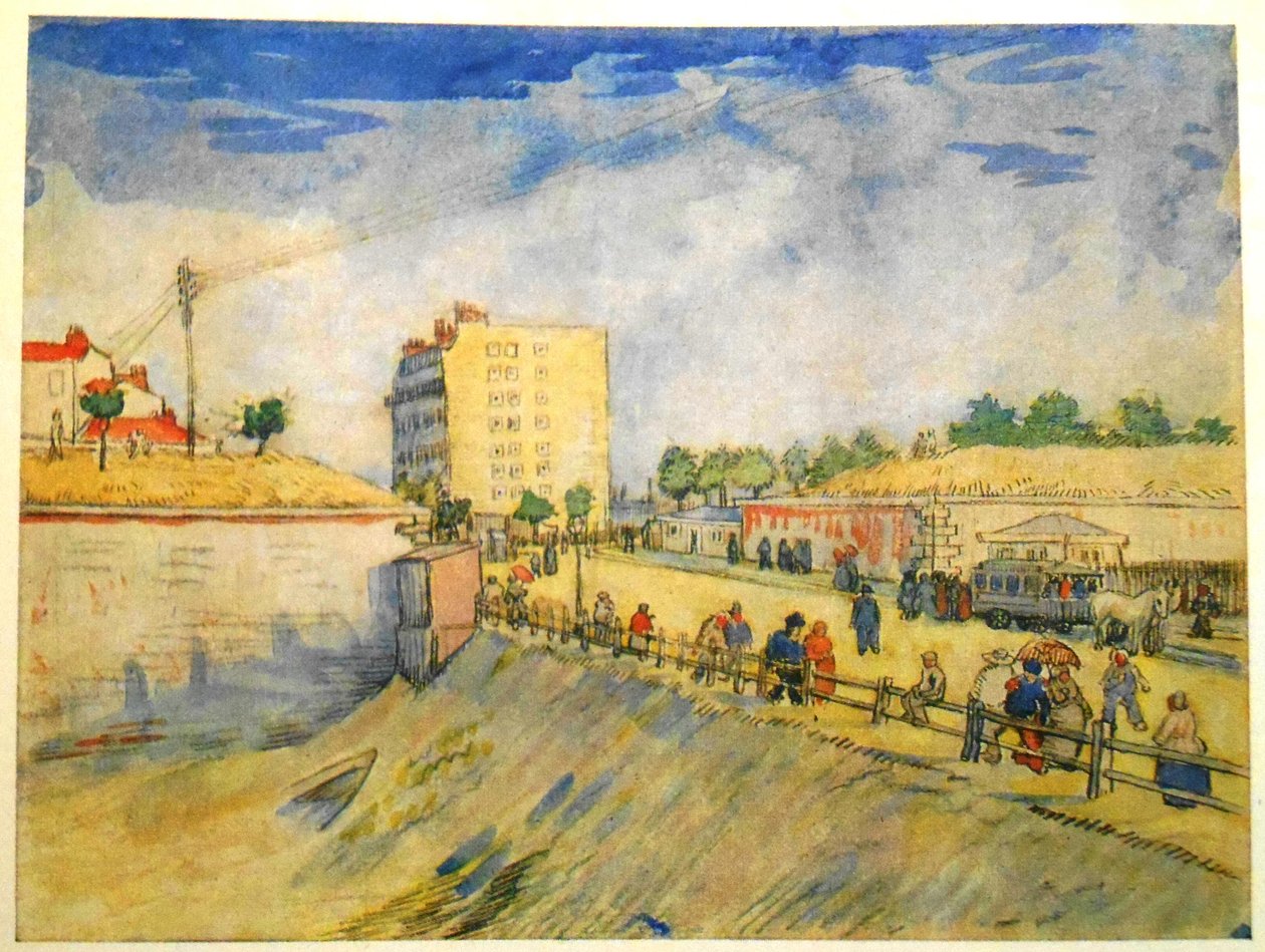 Entrada a París con un tranvía de caballos de Vincent van Gogh