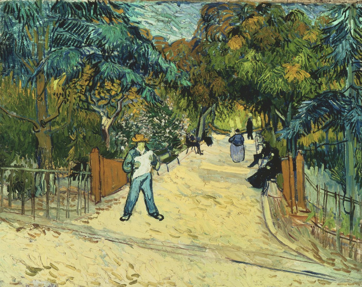 Entrada a los jardines públicos en Arle de Vincent van Gogh