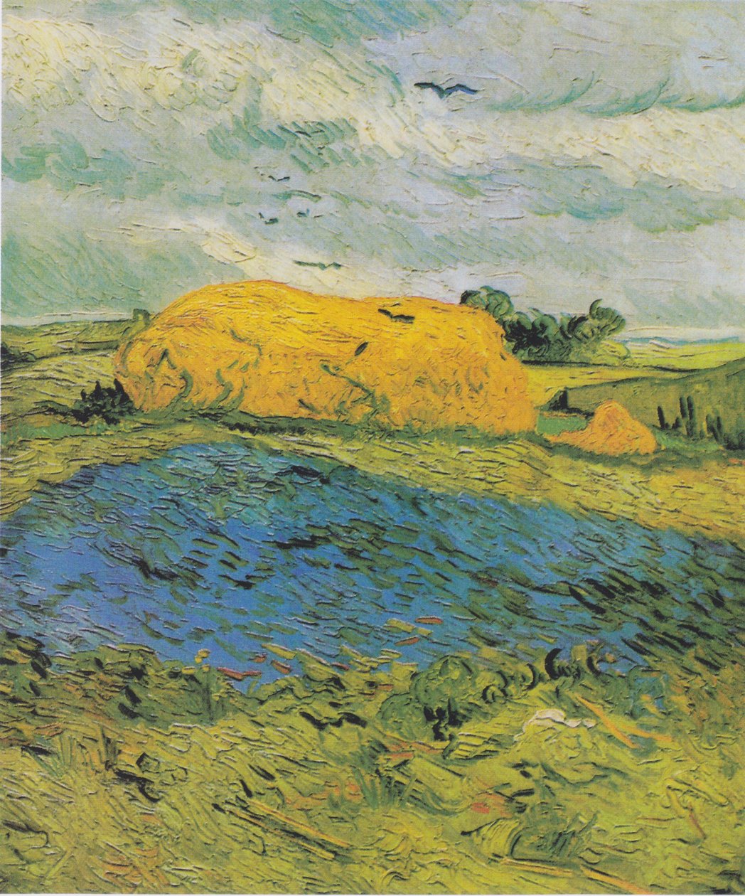 Pajar en un día lluvioso de Vincent van Gogh