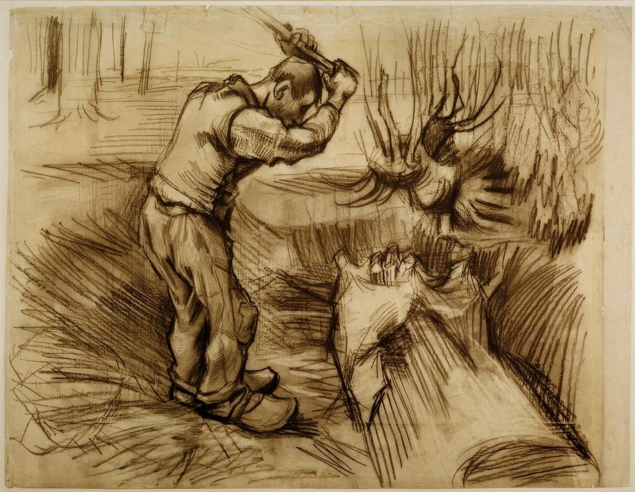 Leñador de Vincent van Gogh