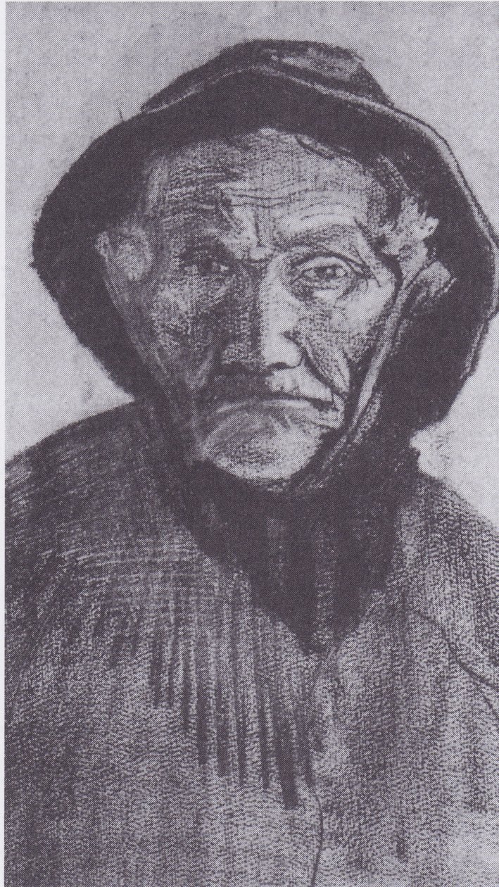 Cabeza de un Viejo Pescador con Suroeste de Vincent van Gogh