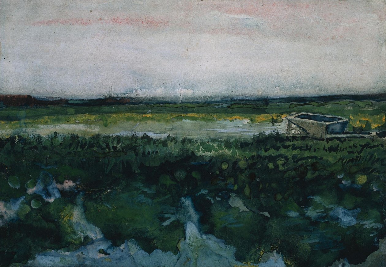 Paisaje con Carretilla de Vincent van Gogh