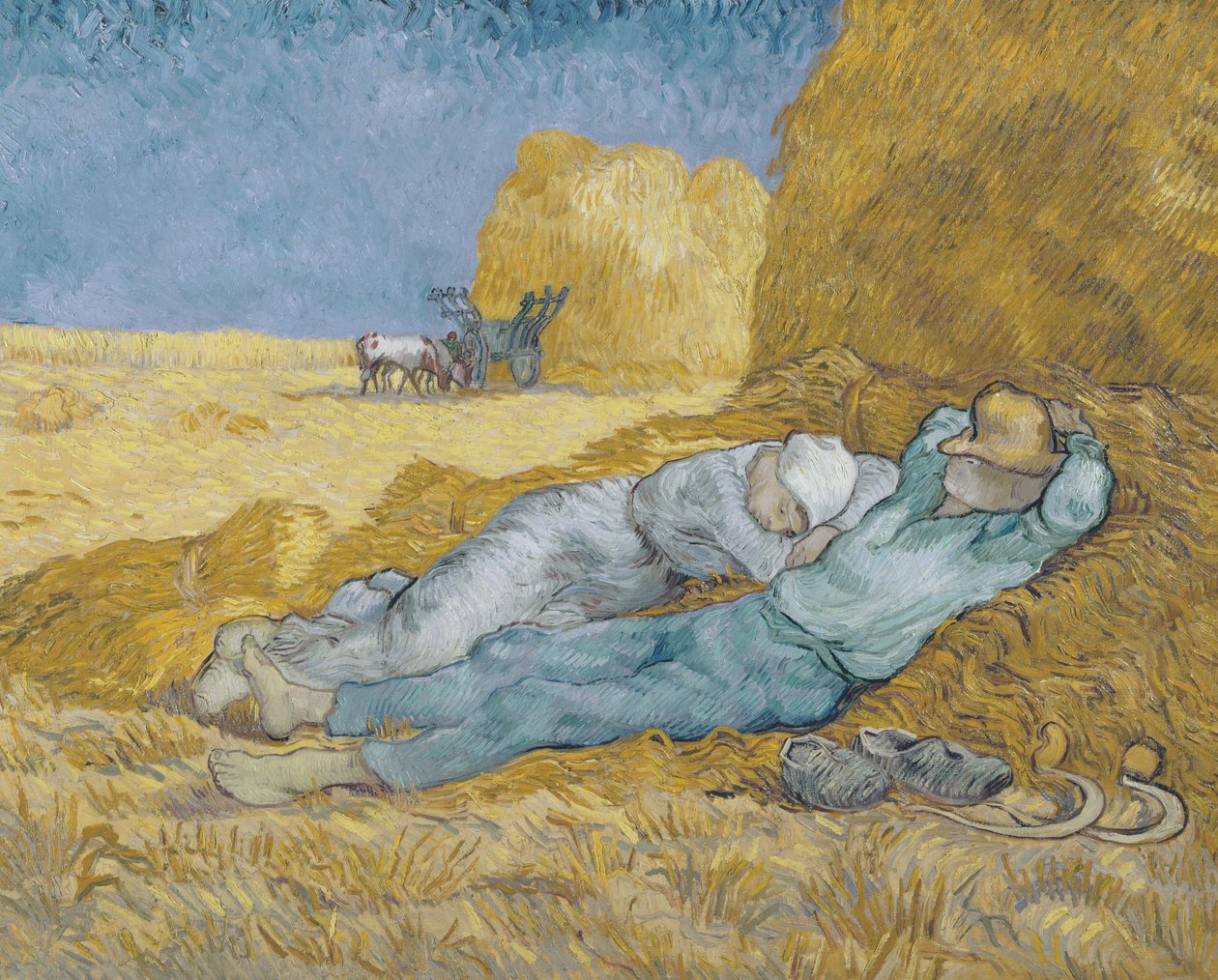 Mediodía, o La Siesta, después de Millet, 1890 de Vincent van Gogh