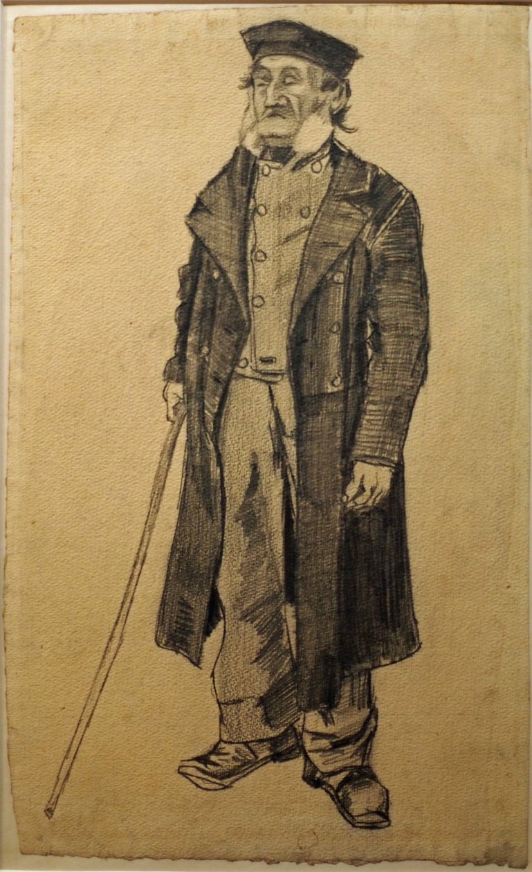 Viejo con un bastón de Vincent van Gogh