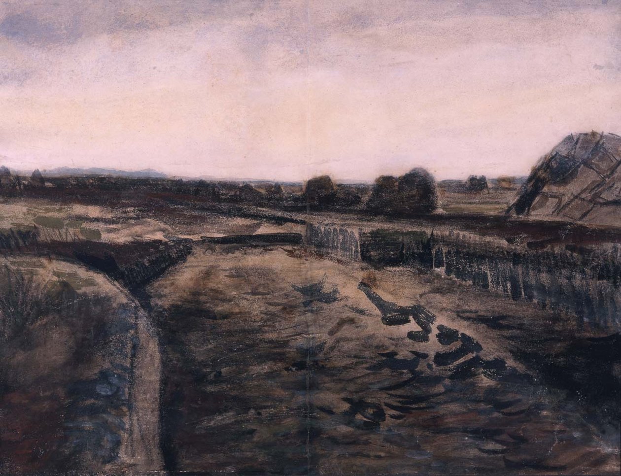 Paisaje en Drenthe, 1883 de Vincent van Gogh