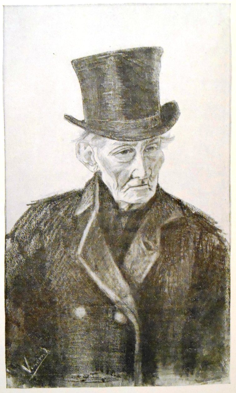 Retrato de un anciano con sombrero de copa de Vincent van Gogh