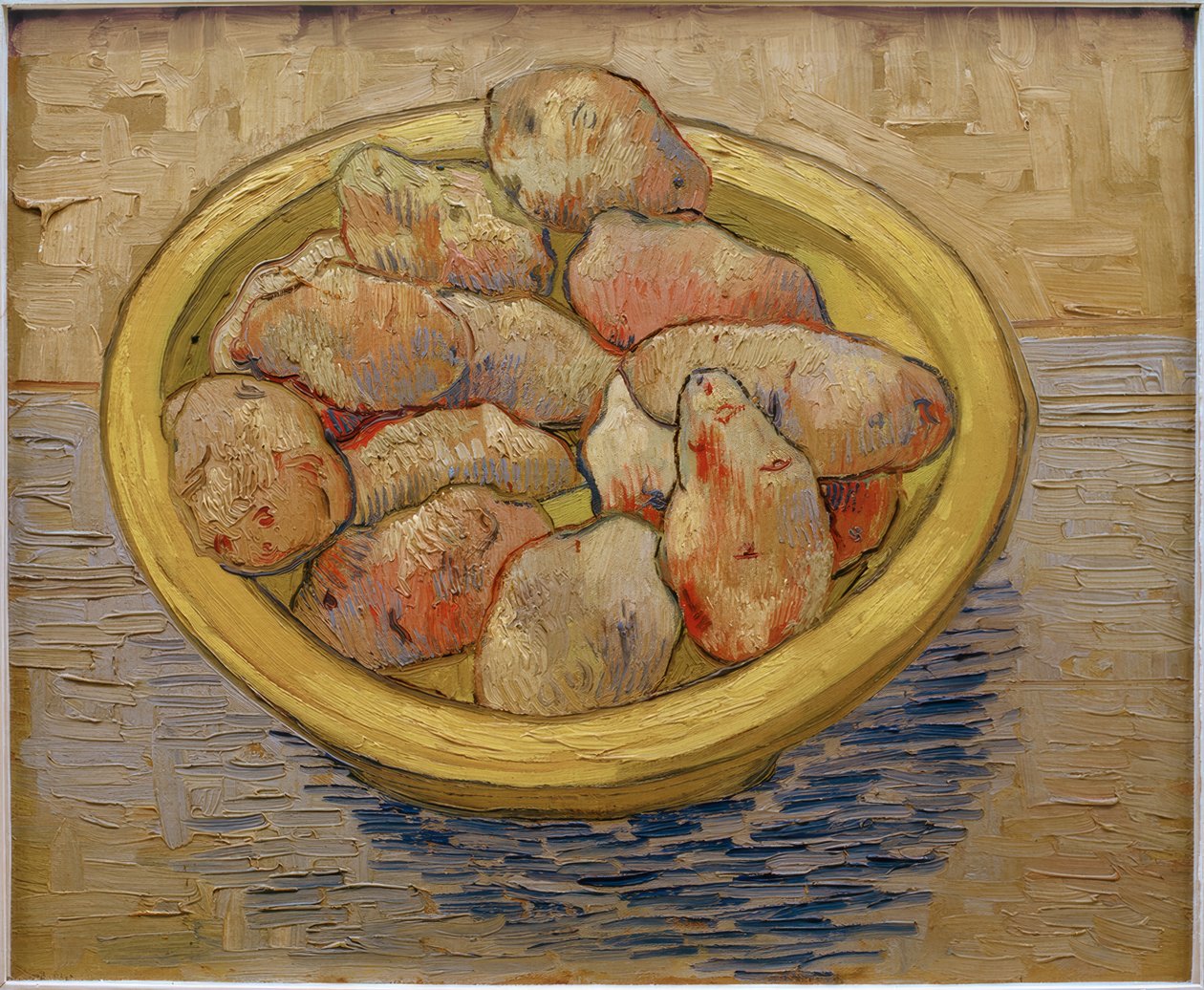 Naturaleza muerta con patatas en cuenco amarillo de Vincent van Gogh