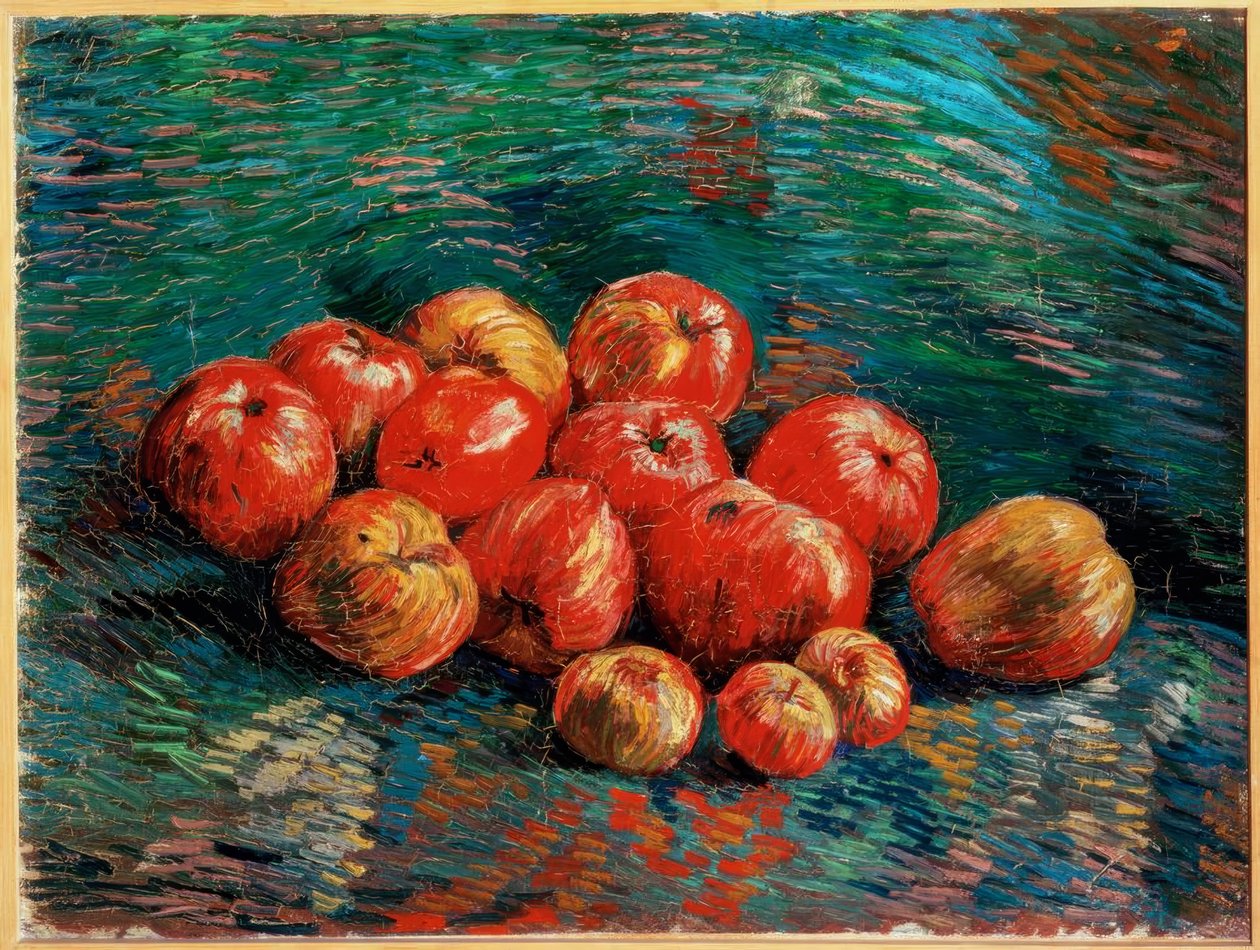 Naturaleza muerta con manzanas de Vincent van Gogh