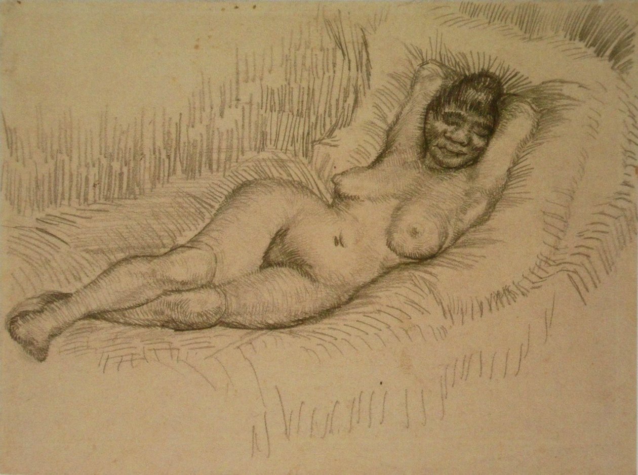 Estudio para desnudo femenino reclinado (detalle) de Vincent van Gogh