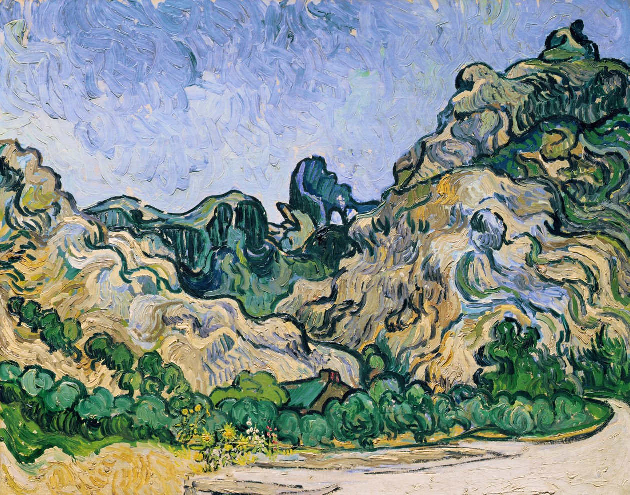 Las Alpilles, 1889 de Vincent van Gogh