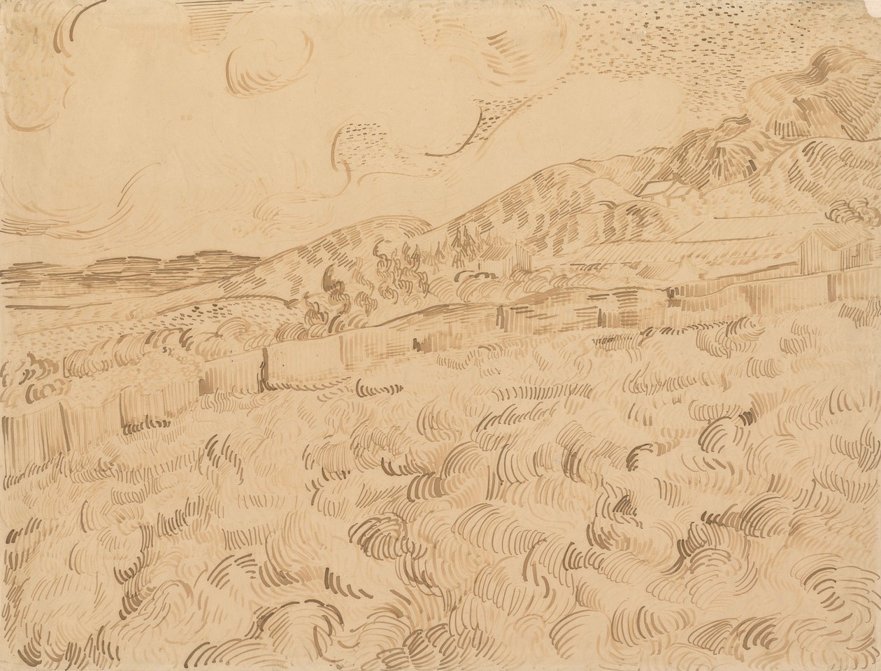 El campo de trigo cerrado después de una tormenta de Vincent van Gogh