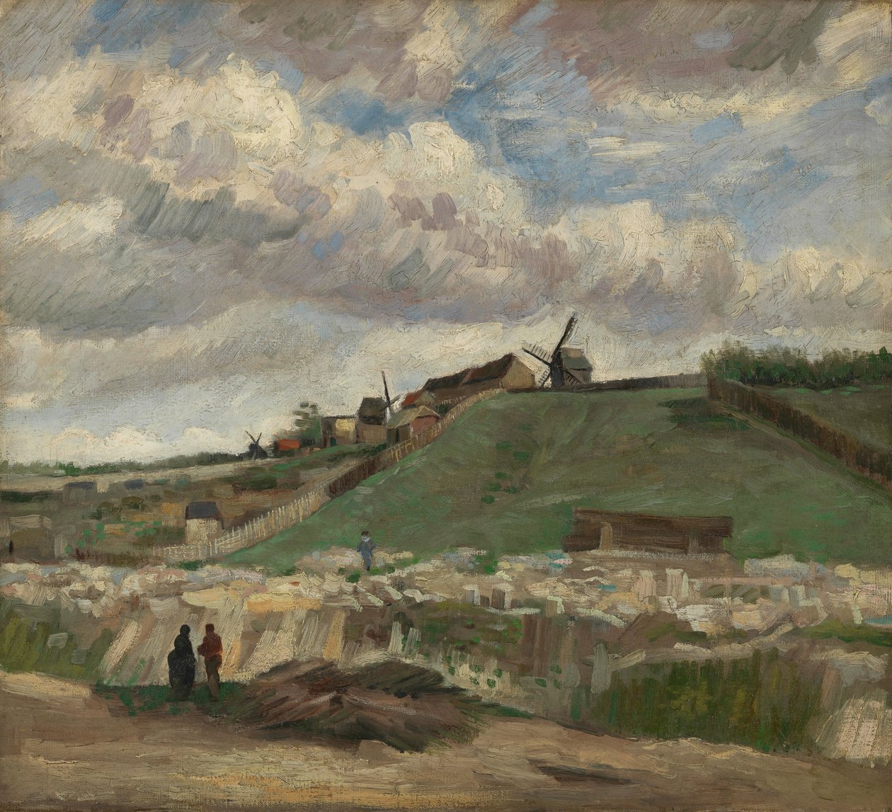 La colina de Montmartre con cantera de piedra de Vincent van Gogh
