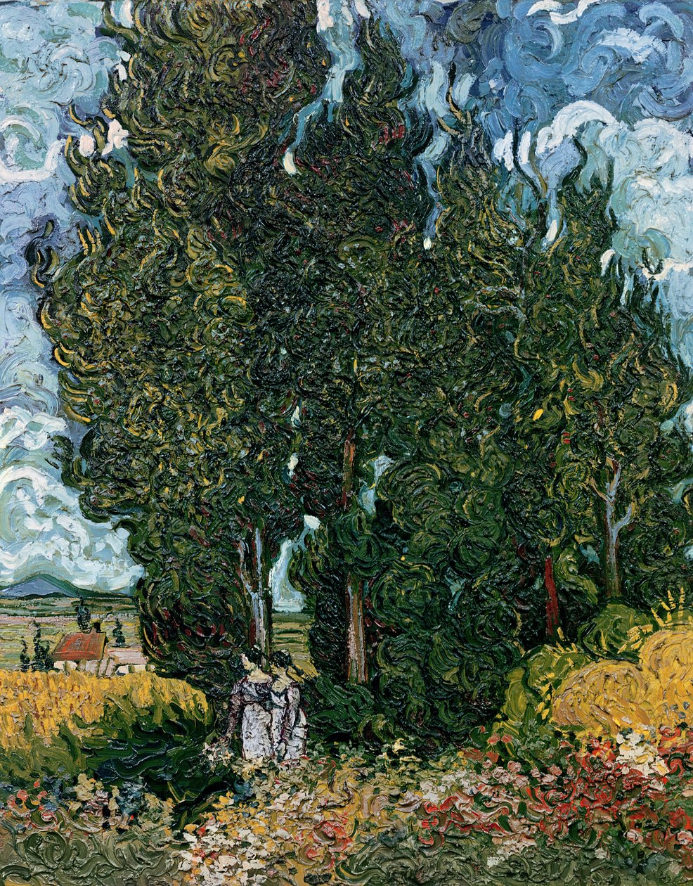 Los cipreses, c.1889-90 de Vincent van Gogh