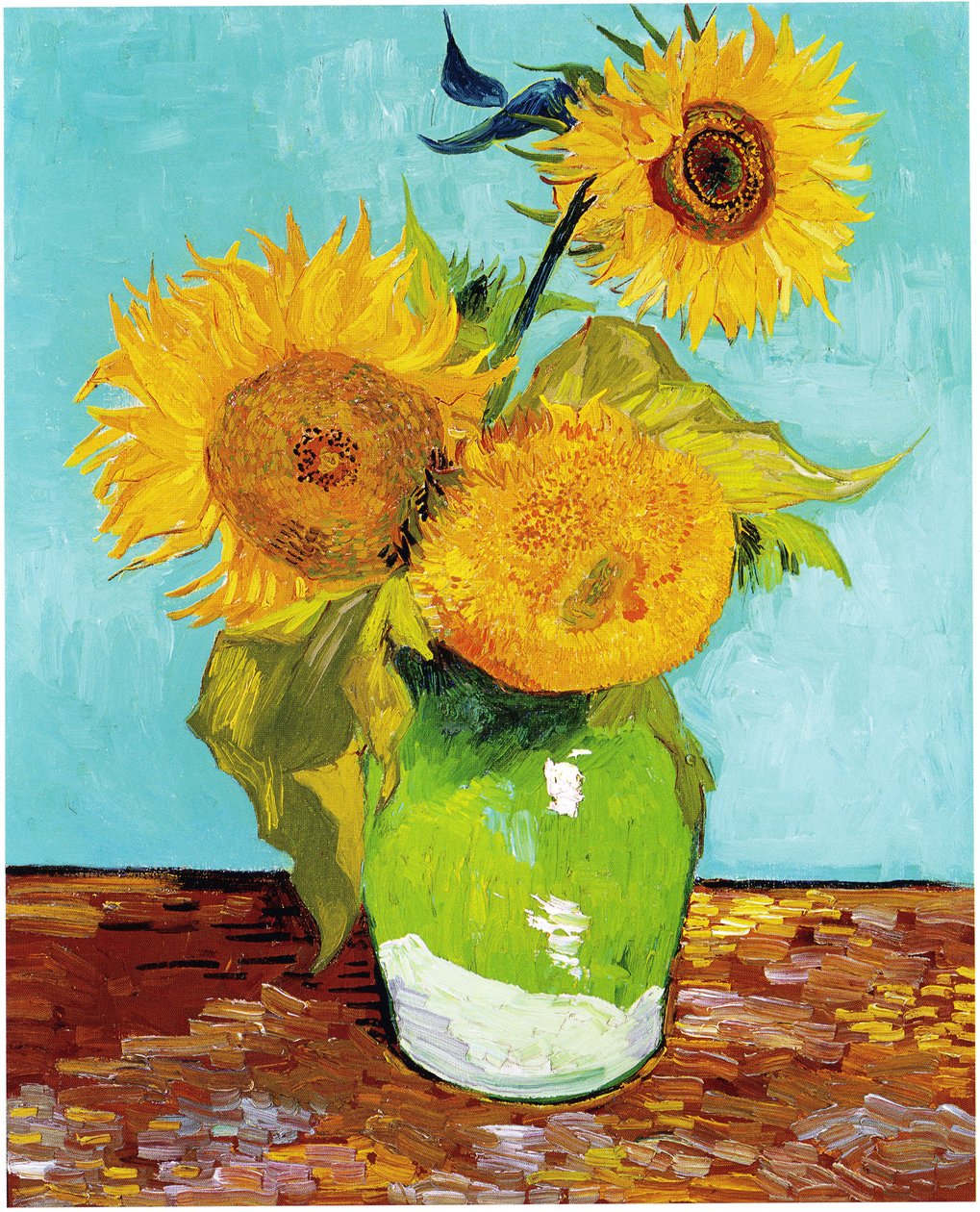 Tres girasoles de Vincent van Gogh