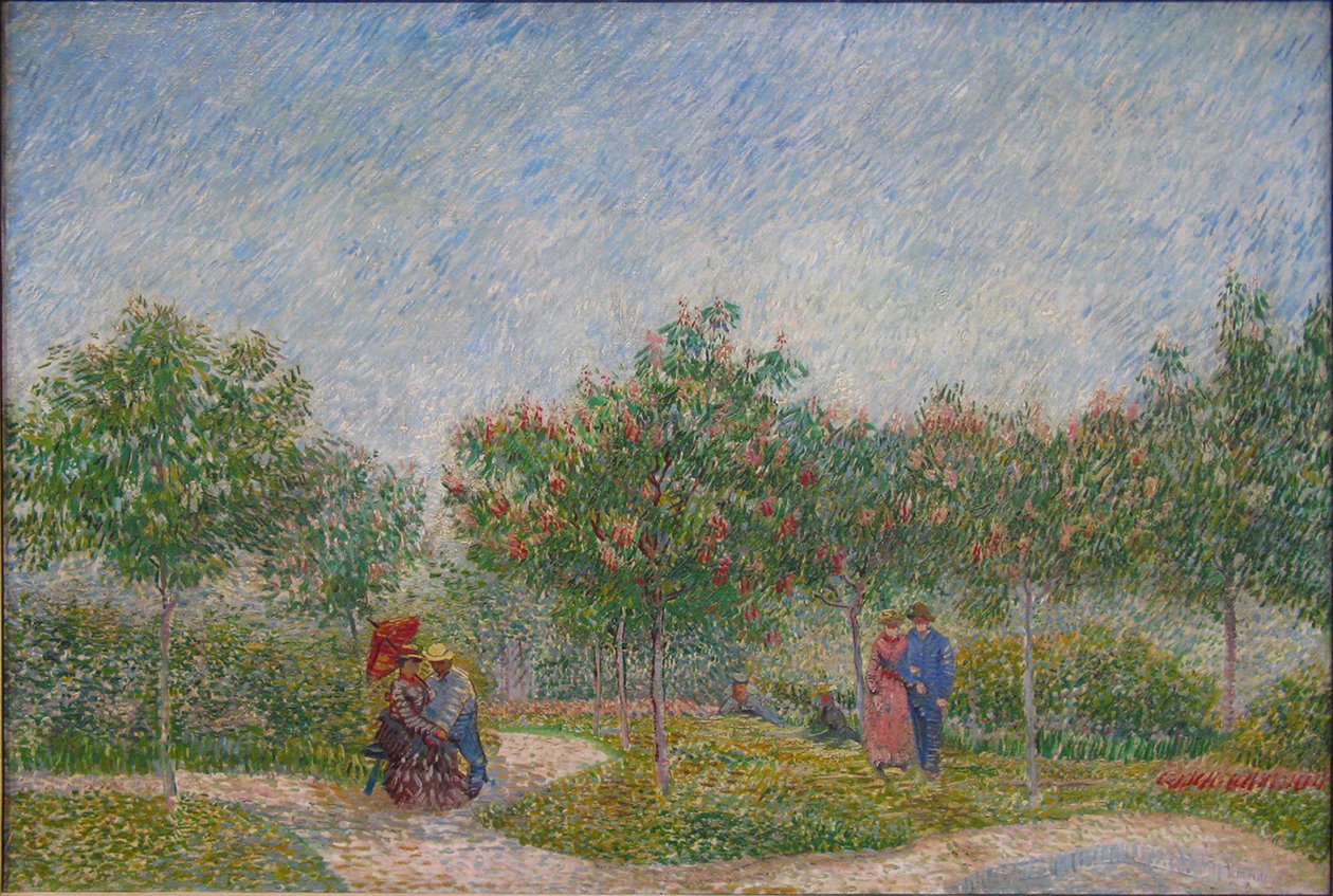 Parejas enamoradas en el parque Voyer d