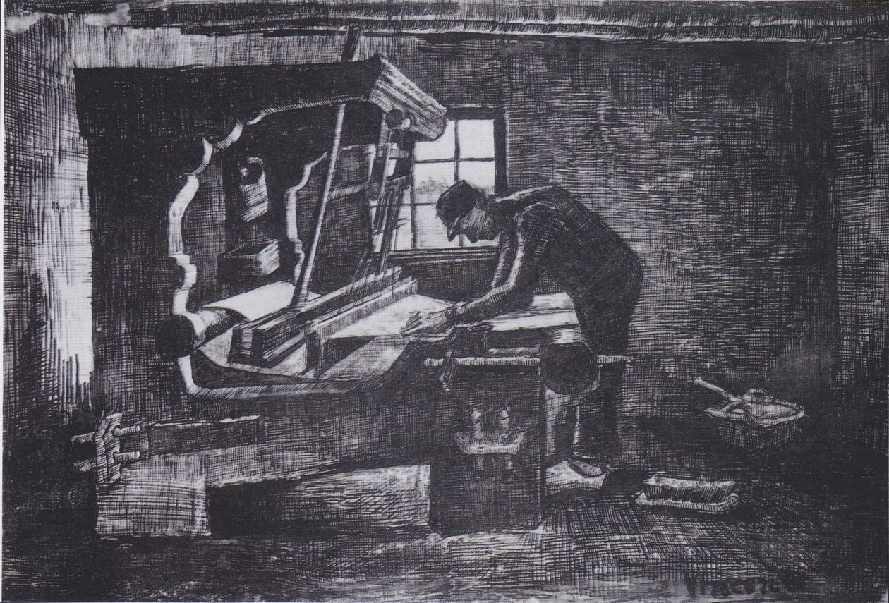 Tejedor en el telar de Vincent van Gogh