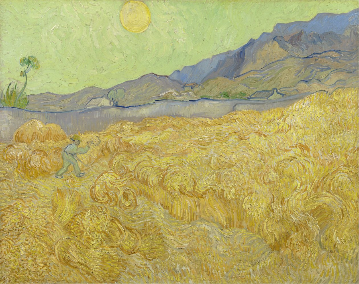 Campo de trigo con segador de Vincent van Gogh