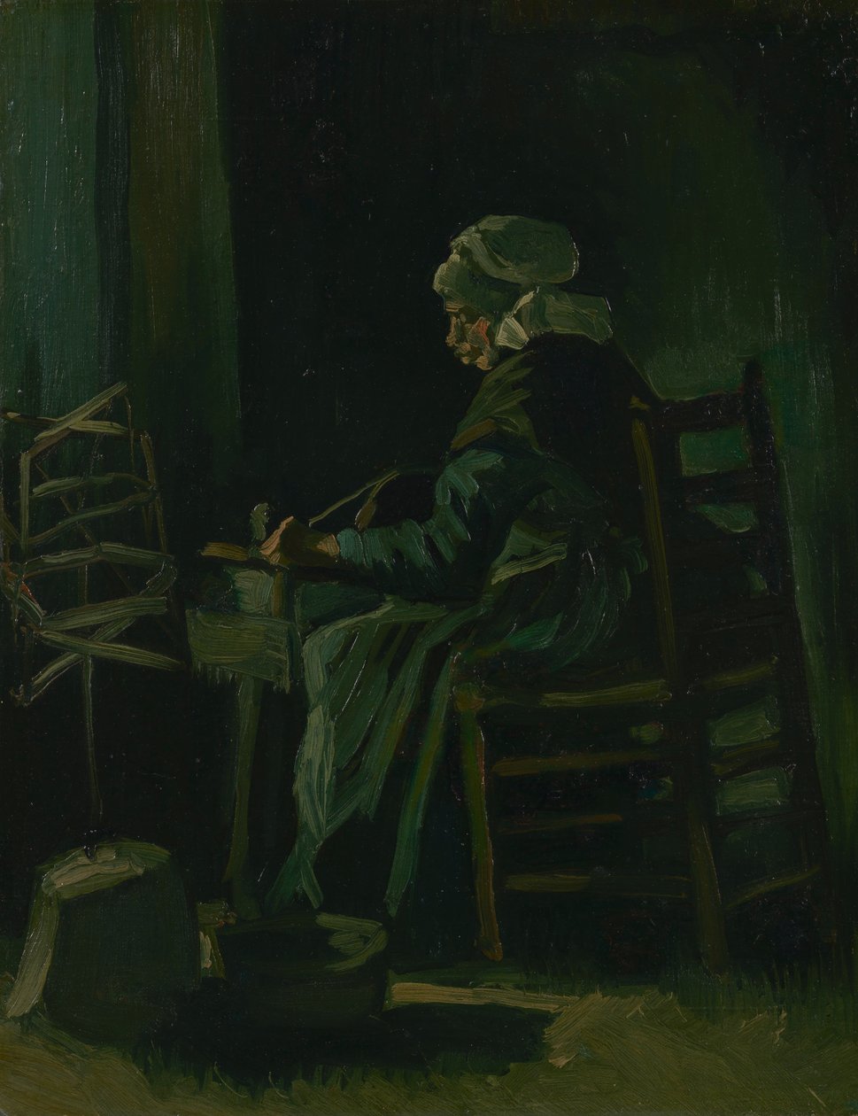 Mujer enrollando hilo de Vincent van Gogh