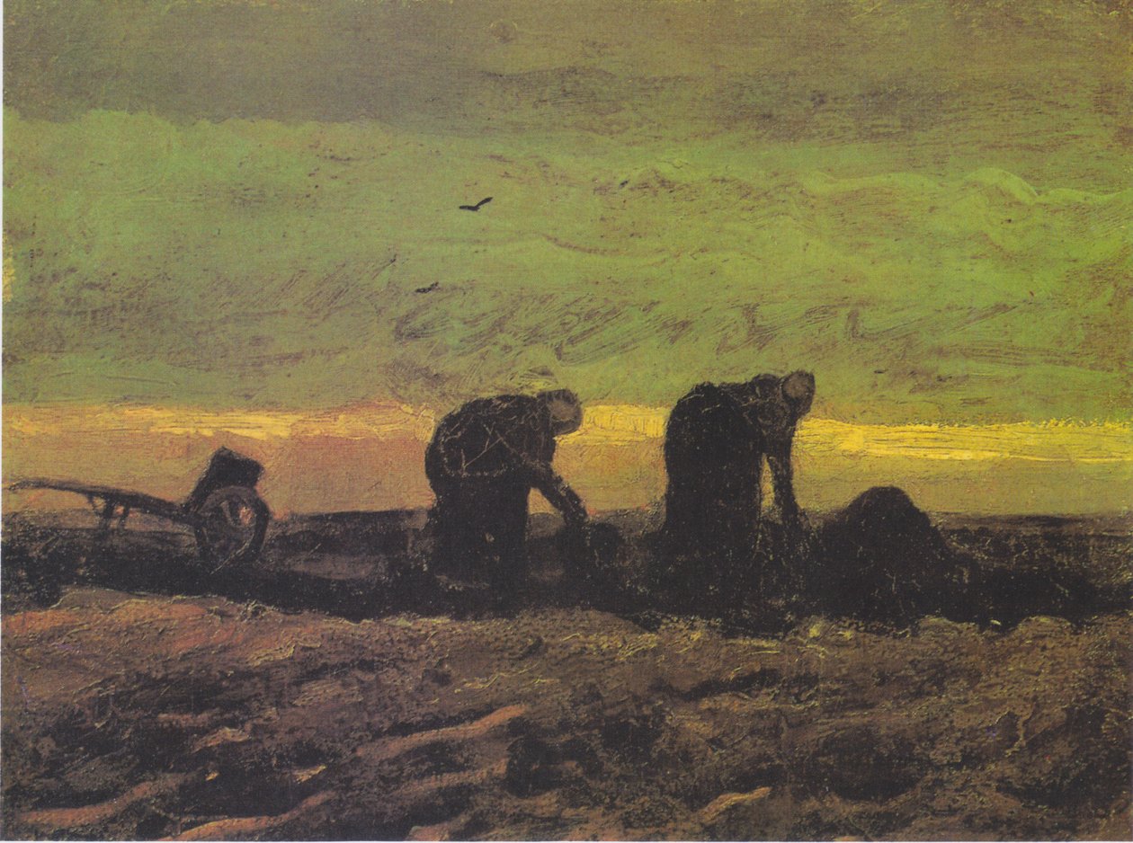 Dos Campesinas Excavando Turba de Vincent van Gogh