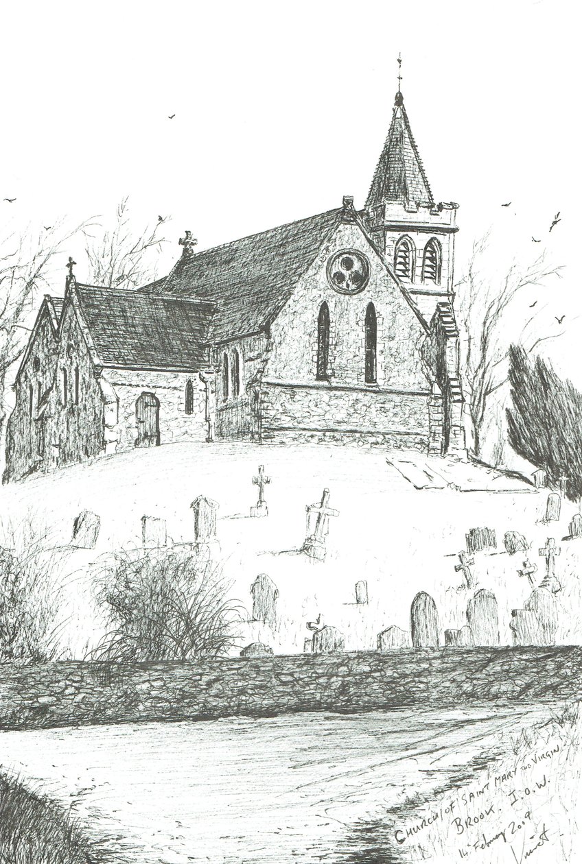 Iglesia de Santa María la Virgen, Brook, I.O.W., 2009 de Vincent Alexander Booth