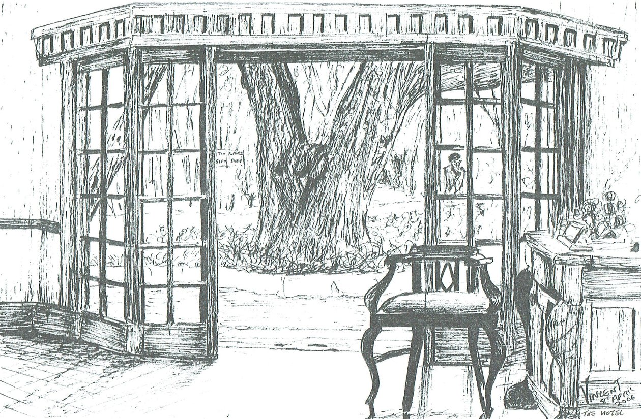 Recepción del hotel en el Lago Naivasha, Kenia de Vincent Alexander Booth