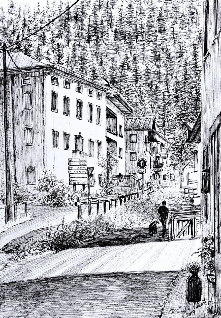 Calle principal en Dont, Italia de Vincent Alexander Booth