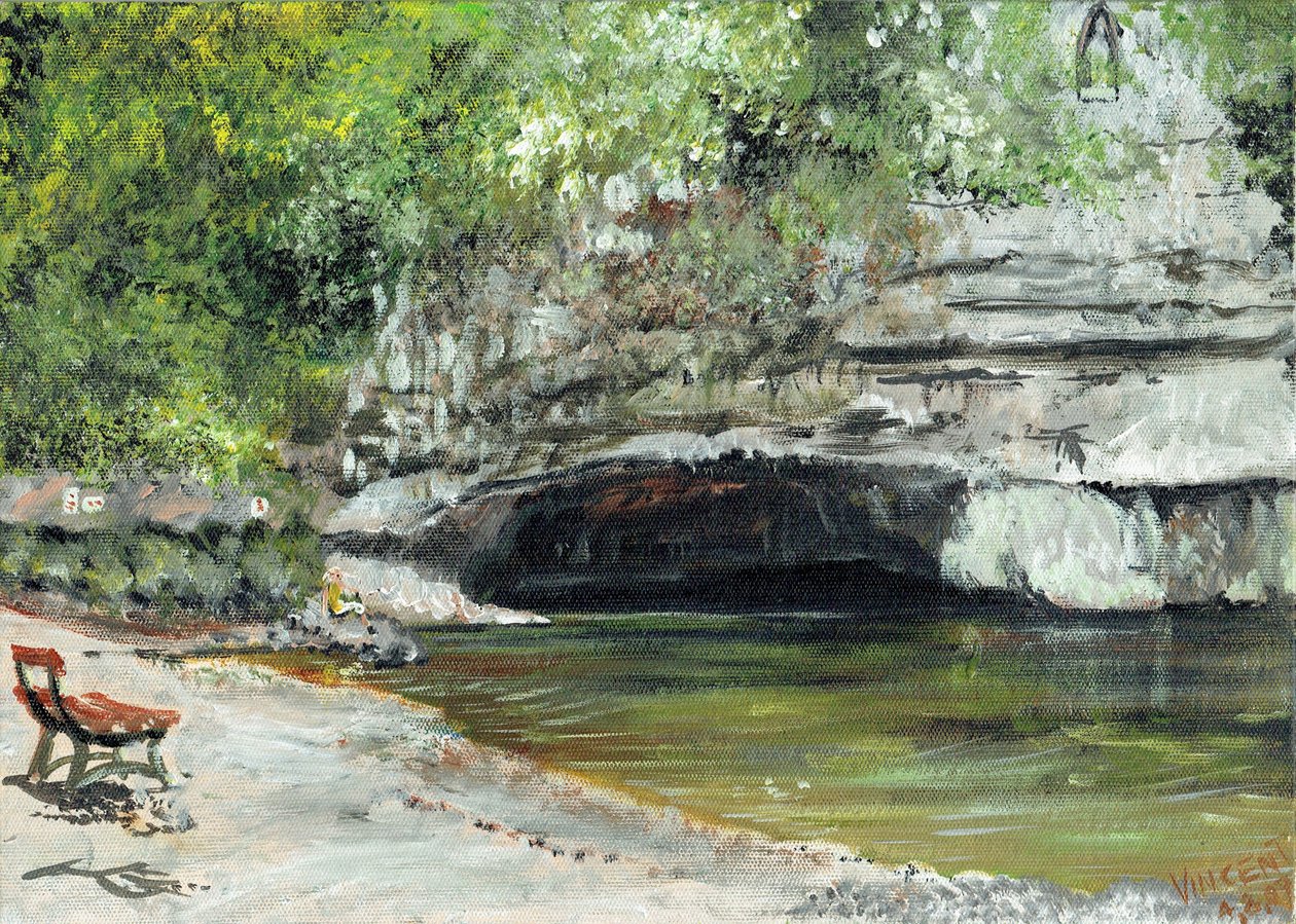 Resurgimiento del río Douix-rue de la Douix de Vincent Alexander Booth