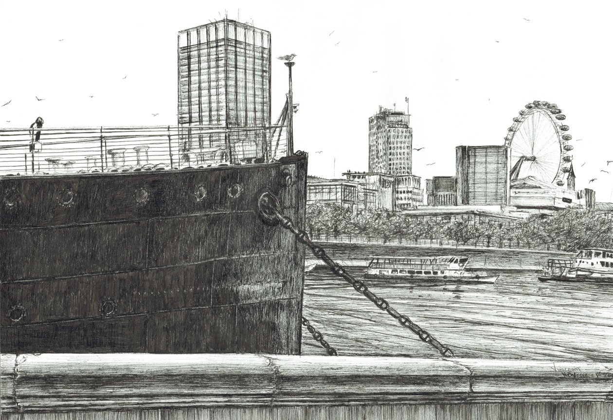 El arco negro en el Támesis, 2006 de Vincent Alexander Booth