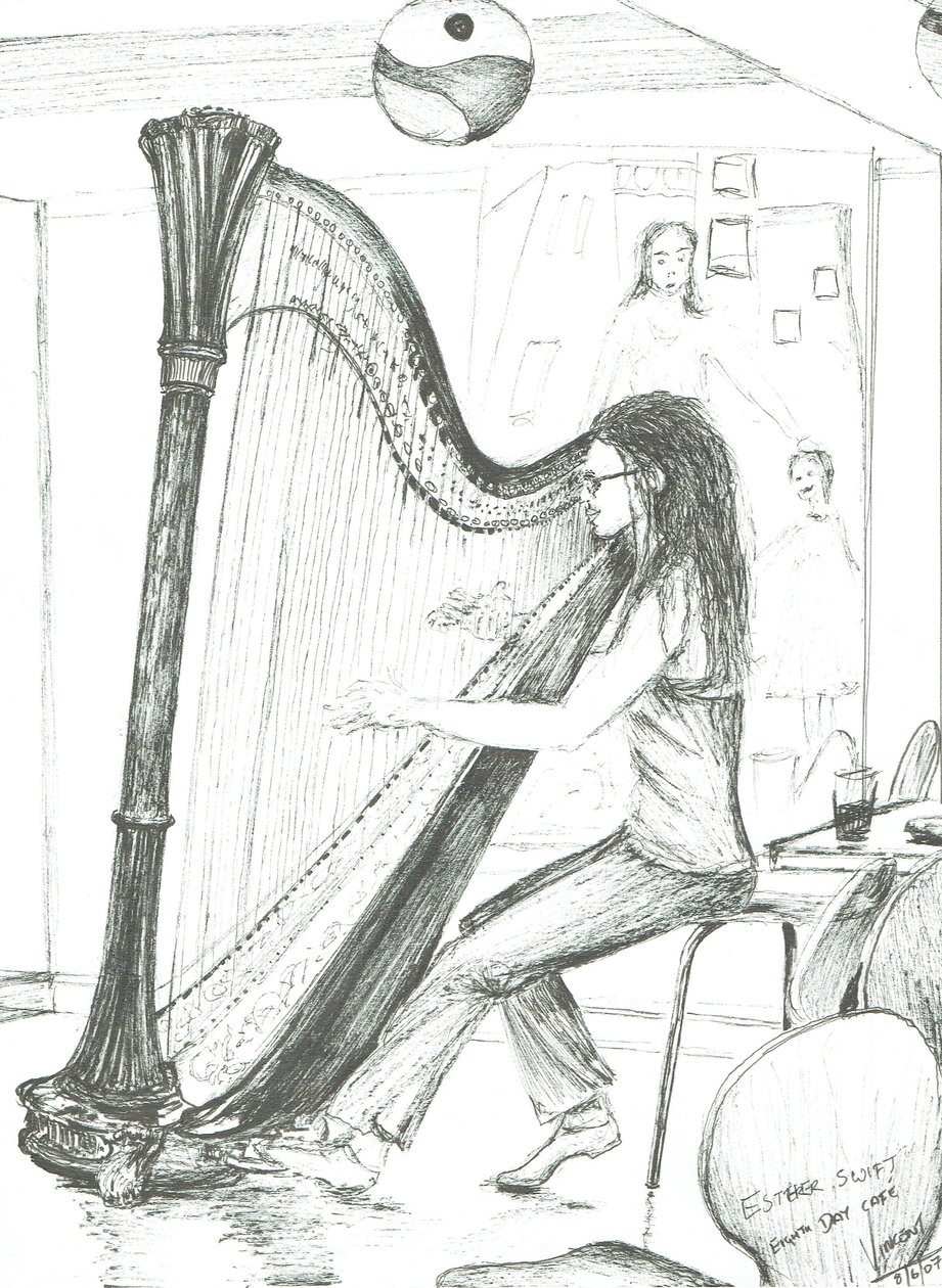 El arpista en el café del octavo día, Manchester de Vincent Alexander Booth