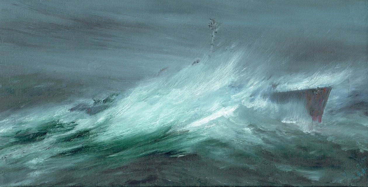 USS Spence perdido en el tifón del Pacífico el 18 de diciembre de 1944 de Vincent Alexander Booth