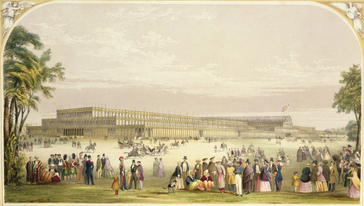 Gran Exposición, 1851: vista del edificio diseñado por Joseph Paxton, arquitecto de Vincent Brooks
