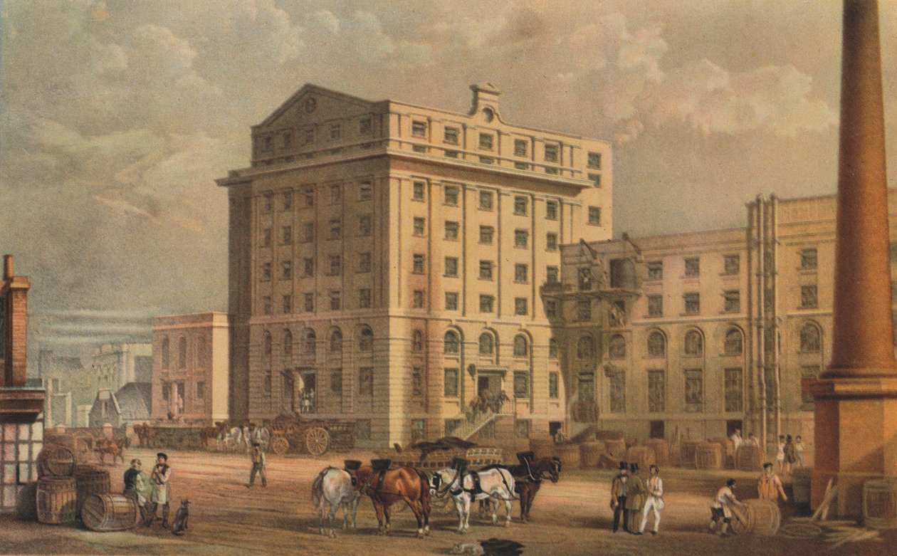 Refinería de Azúcar en Leman Street, Stepney, Londres, 1851 de Vincent Brooks