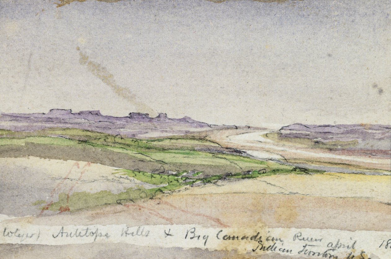 Colinas de Antílope y Gran Río Canadiense, 1869 de Vincent Colyer