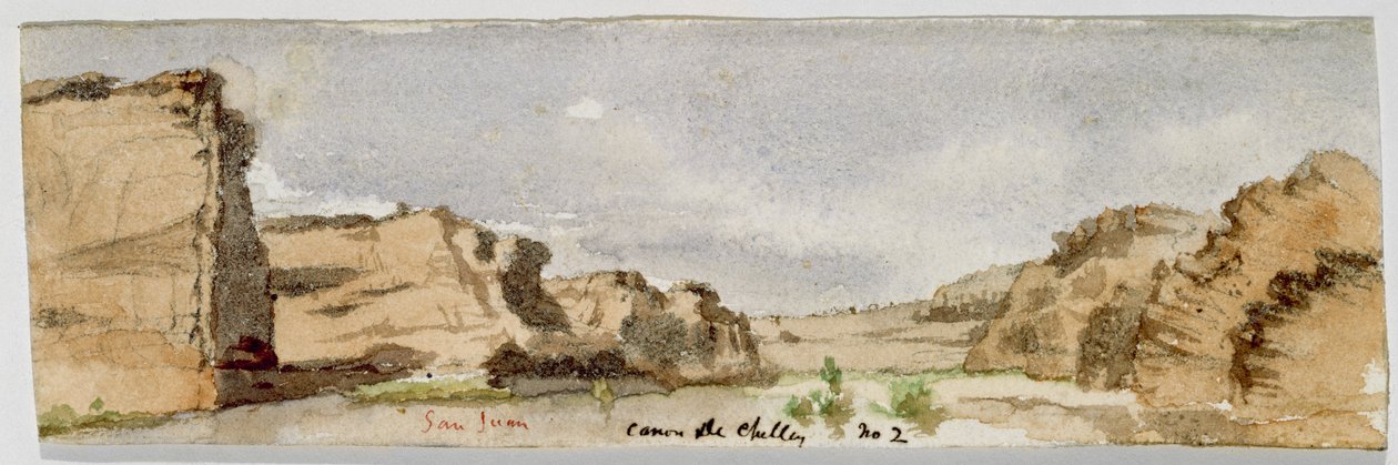 Cañón de Chelly No. 2 (Cañón de Chelly, Arizona), 1869-1871 de Vincent Colyer