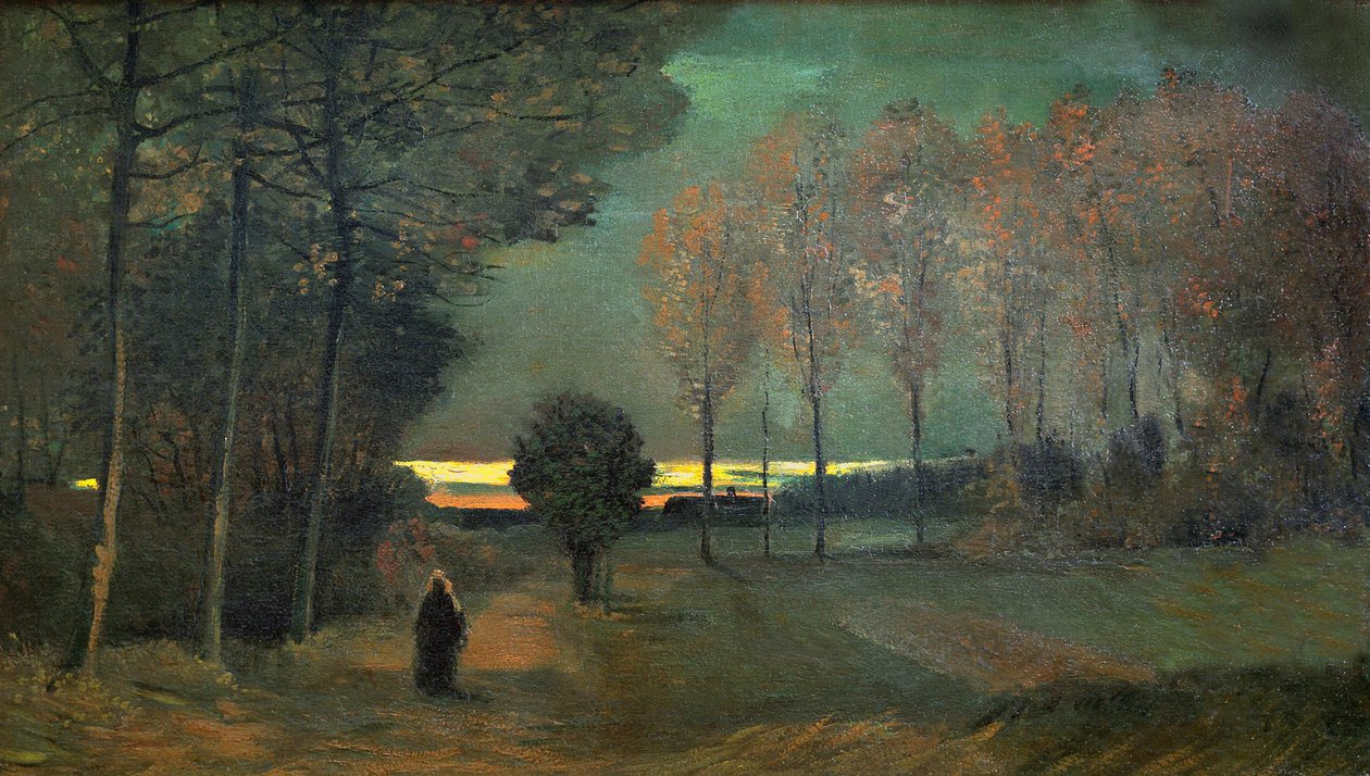 Paisaje otoñal en la tarde, 1884 de Vincent van Gogh