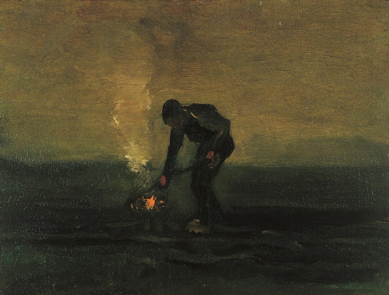 Campesino quemando maleza, 1883 de Vincent van Gogh