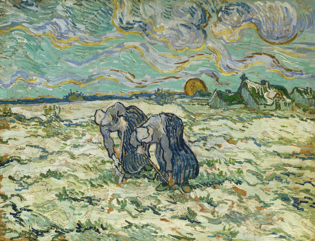 Dos campesinas, 1890 de Vincent van Gogh